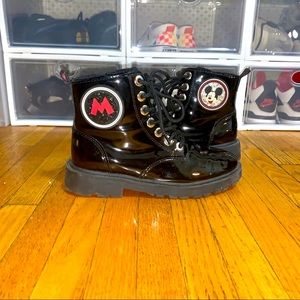 Patent leather Zara x Disney Mickey Mouse boots
